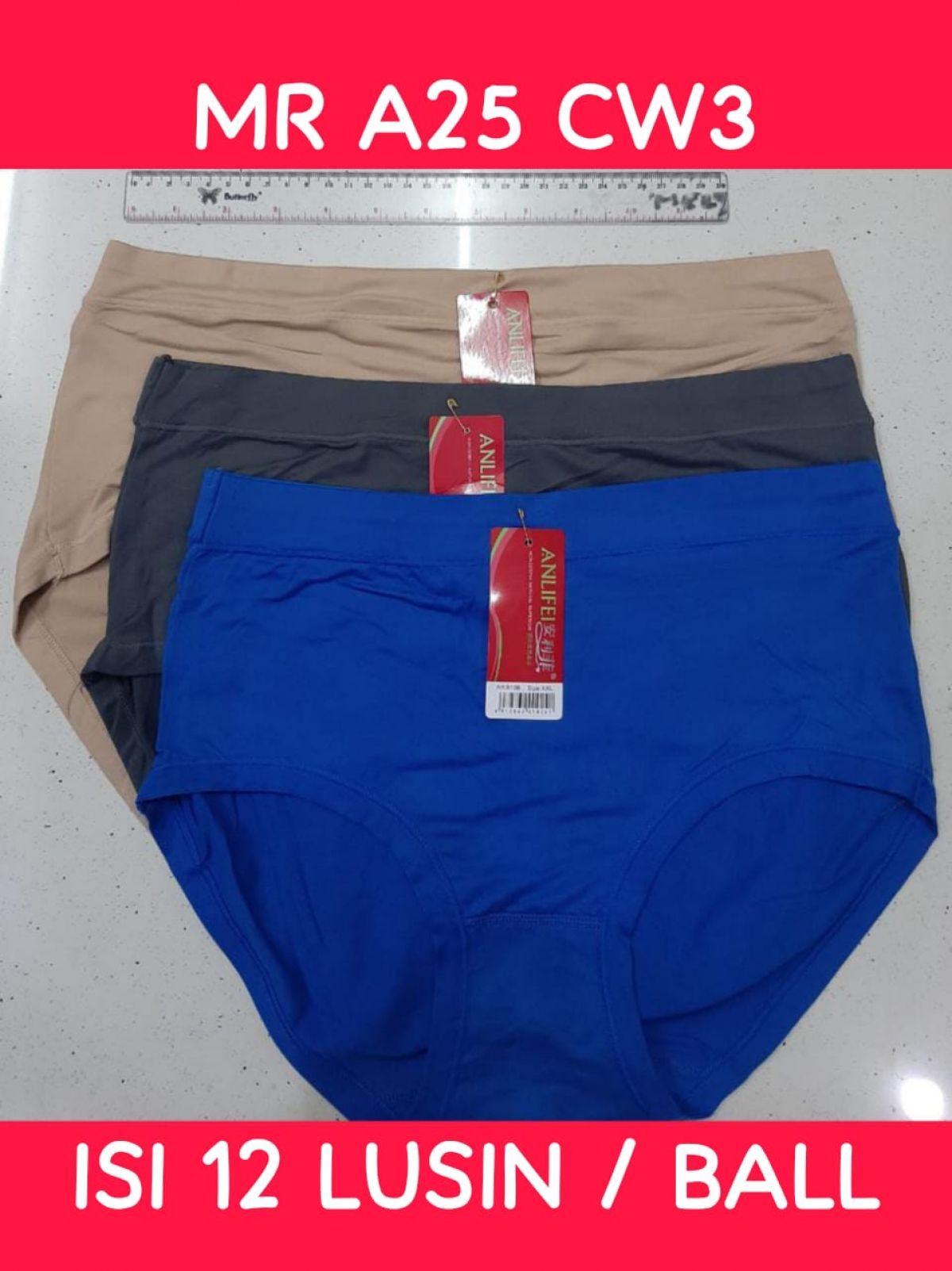CELANA DALAM MR A25 CW3 UKURAN XXXL ISI 12 LUSIN