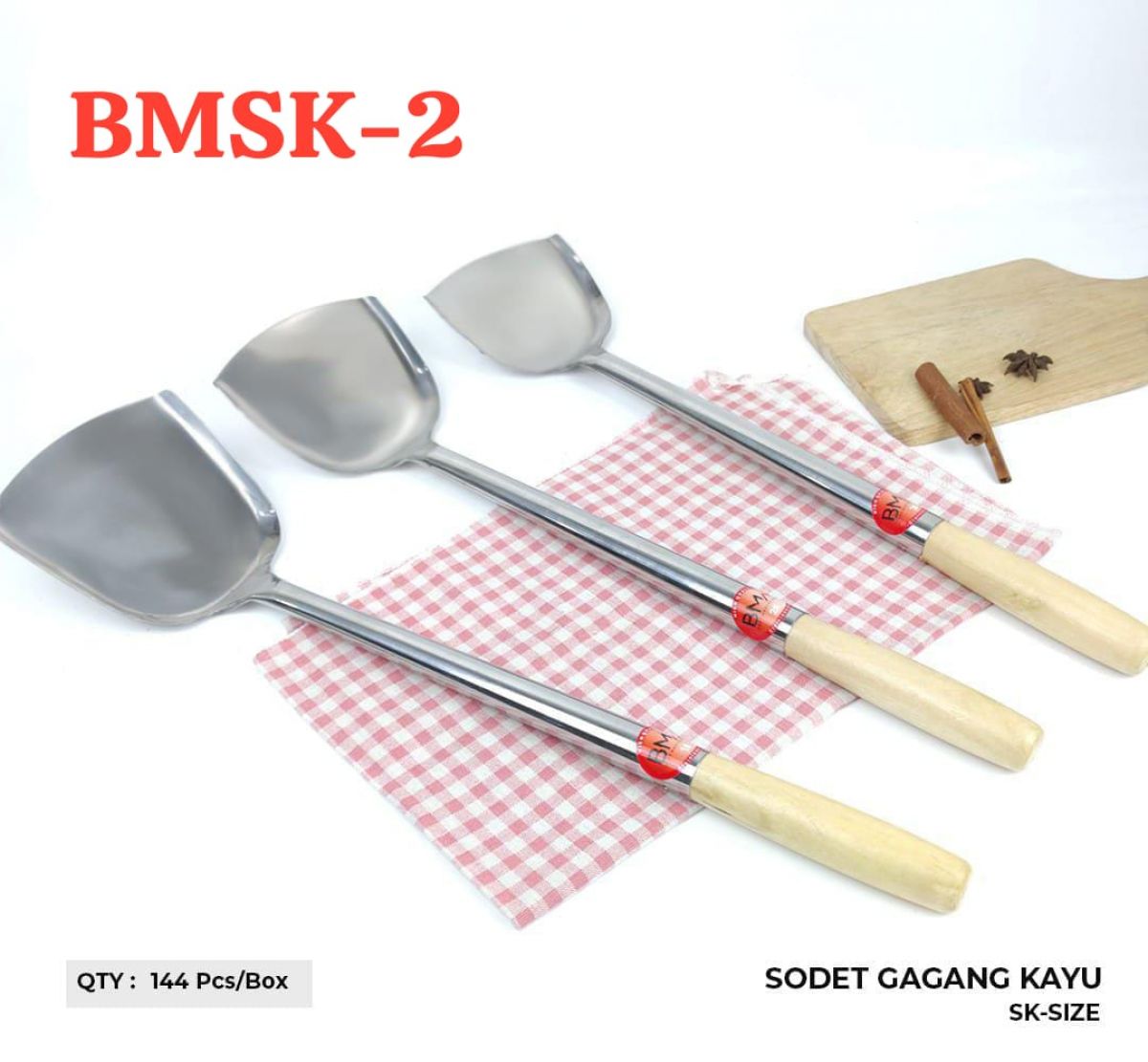SODET BINGHE GAGANG KAYU BMSK-2 ISI 144 PCS