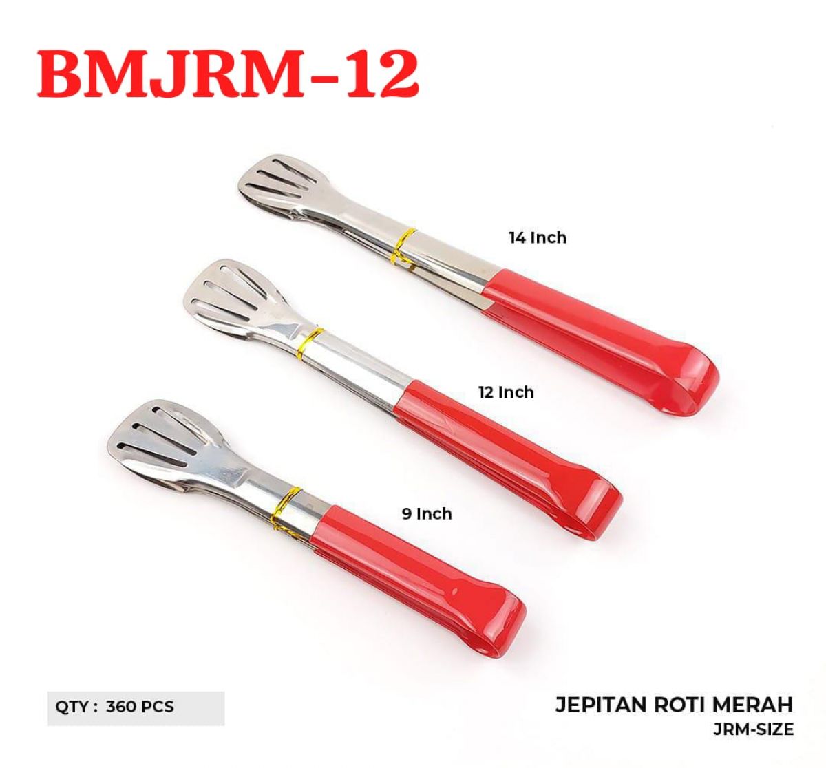JEPITAN ROTI MERAH BMJRM-12 SIZE 12 INCH ISI 30 LUSIN