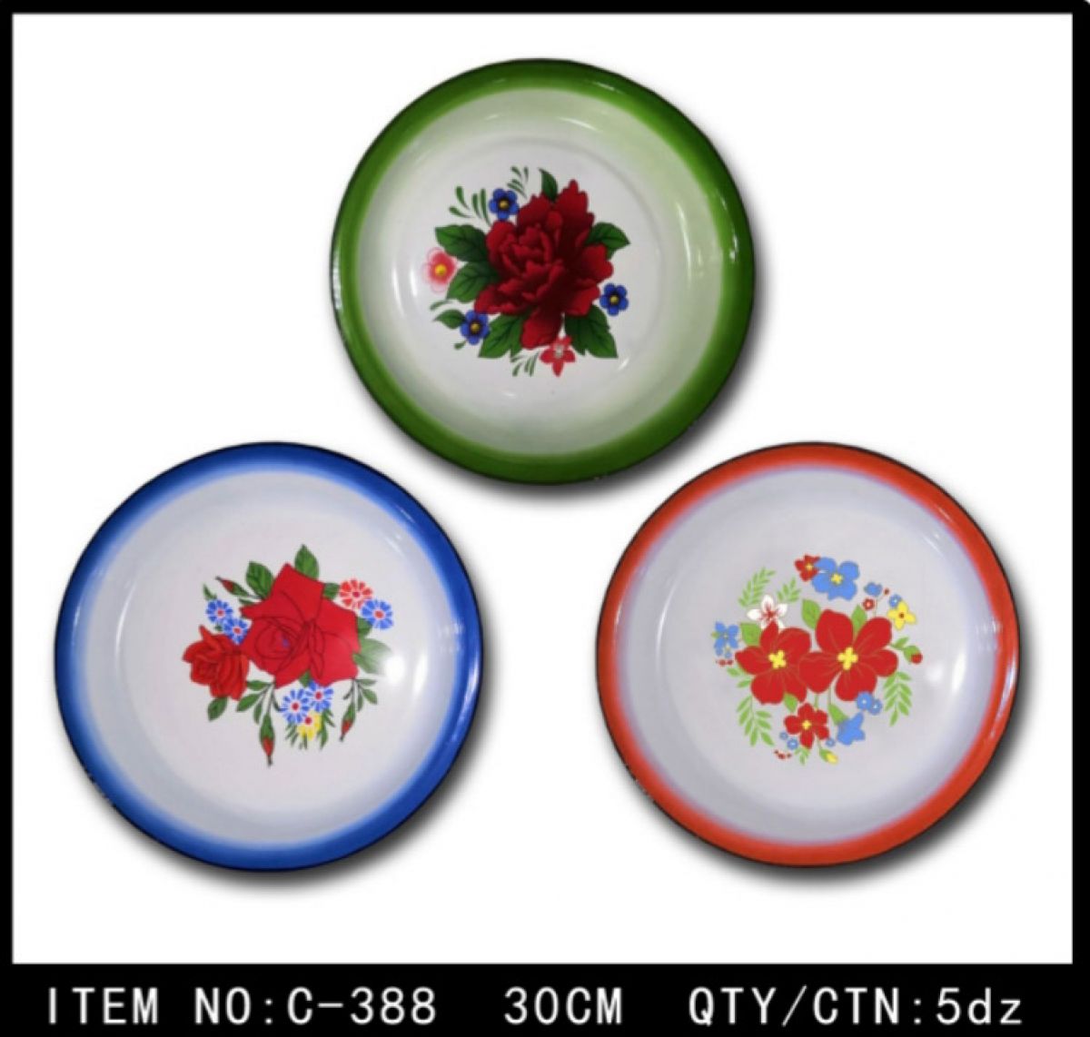 BAKI ENAMEL C-388 (30CM) ISI 5 LUSIN