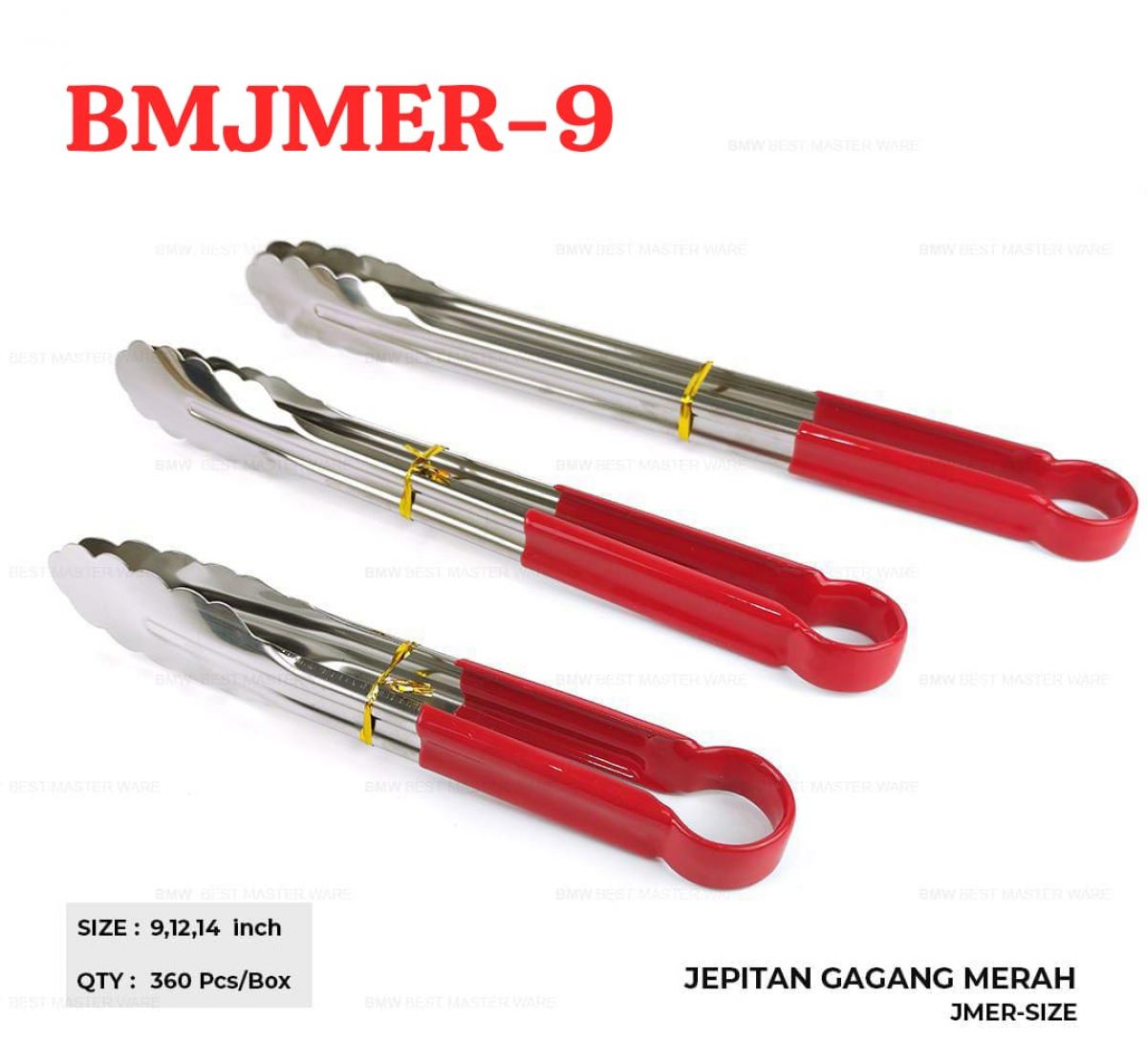 JEPITAN GAGANG MERAH BMJMER-9 SIZE 9 INCH ISI 30 LUSIN