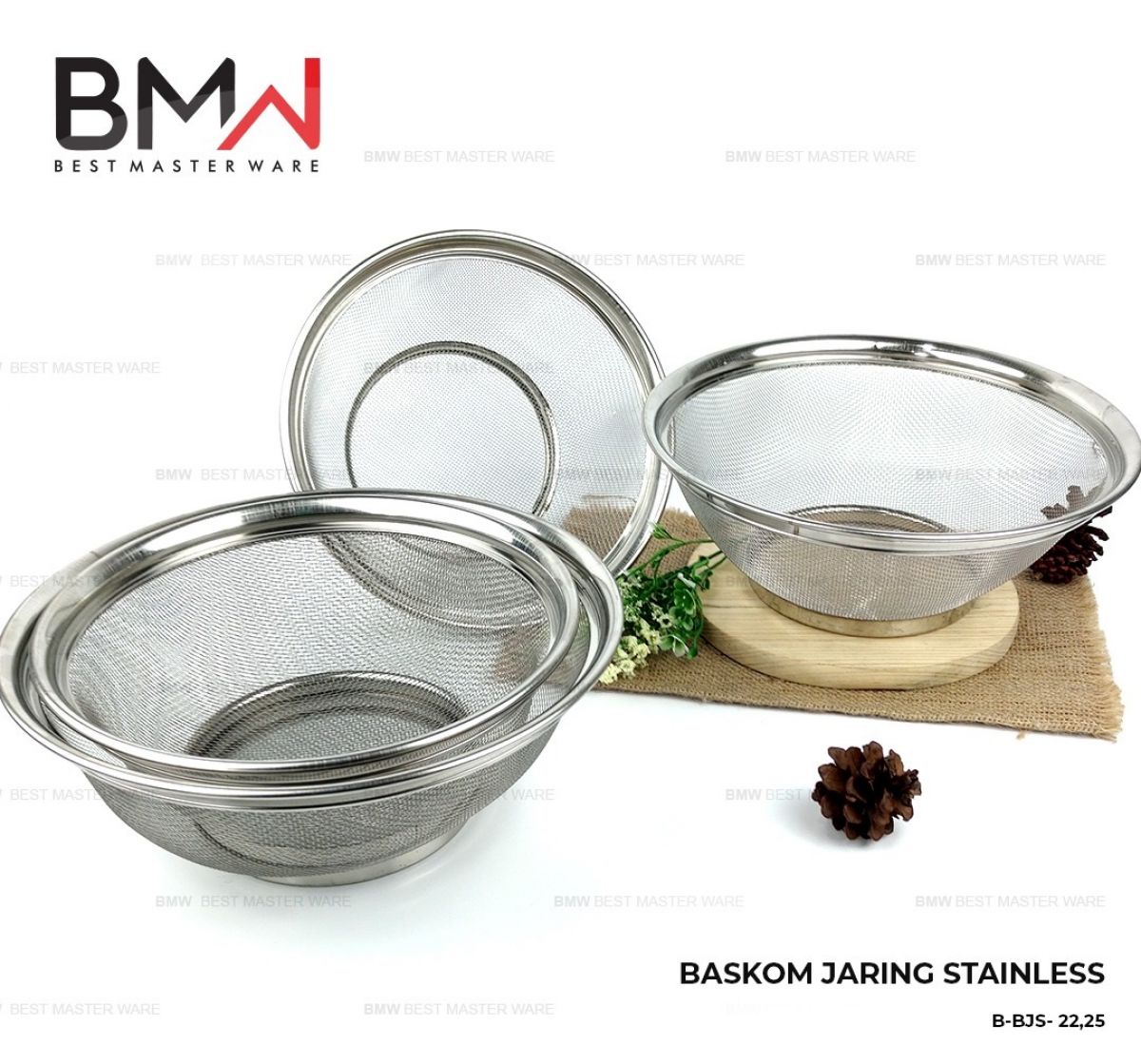 BASKOM JARING STAINLESS B-BJS-28 ISI 100 PCS