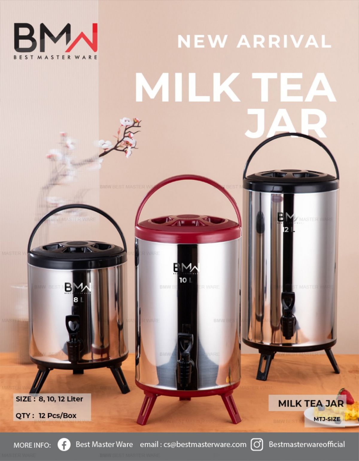 MILK TEA JAR MTJ-10L ISI 12 SET