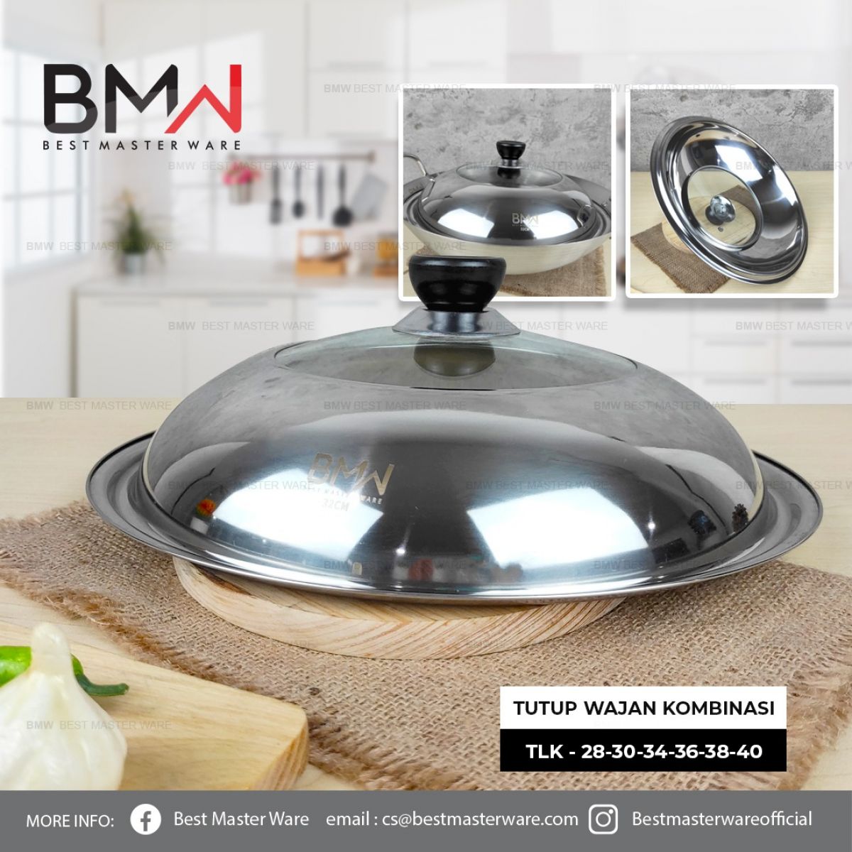 TUTUP WAJAN KOMBINASI TLK-36 ISI 80 PCS